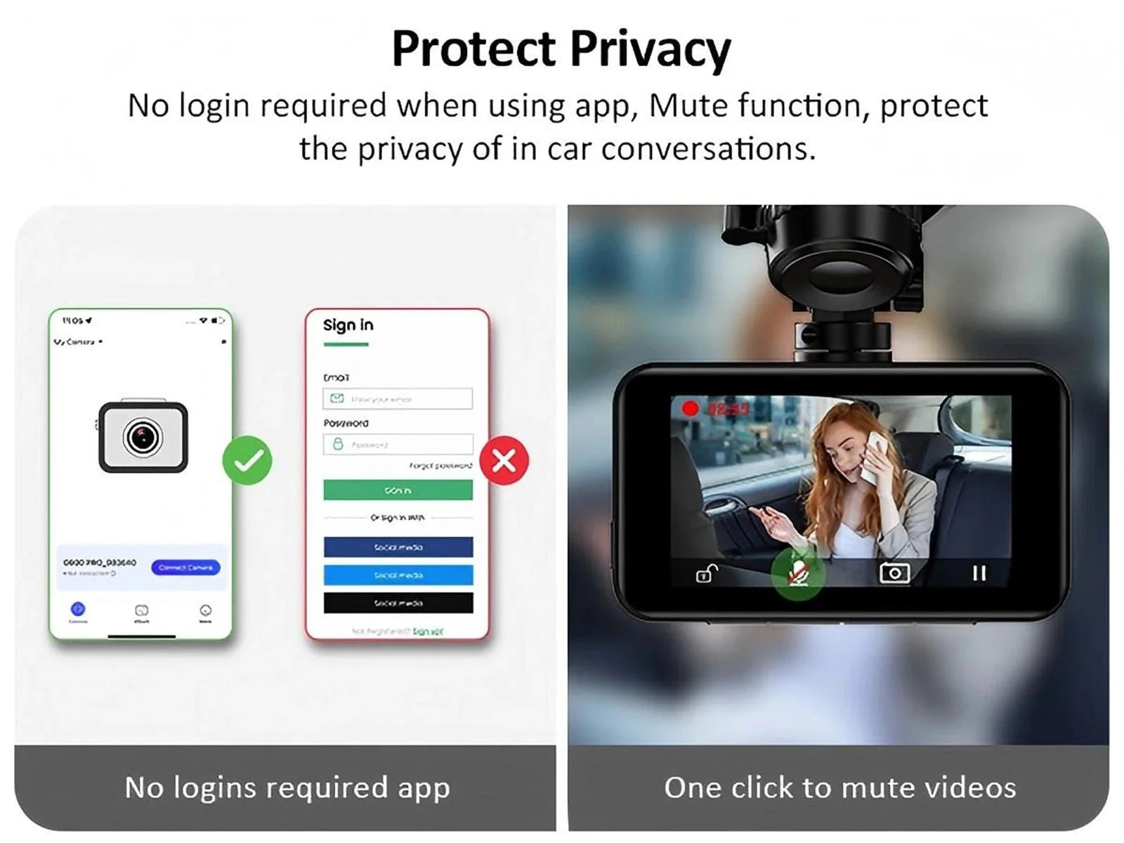 4K Dash Cam For Cars Front And Rear With WiFi Parking Mode Recorder - stepyours.com