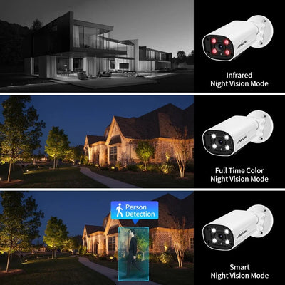 ASECAM 8MP POE IP Camera - 4K Outdoor Surveillance With Human Detection - stepyours.com