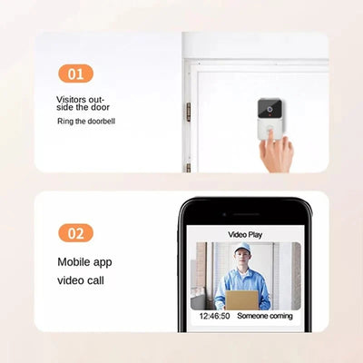 Tuya WiFi Video Doorbell Rechargeable Battery Two Way Audio - stepyours.com
