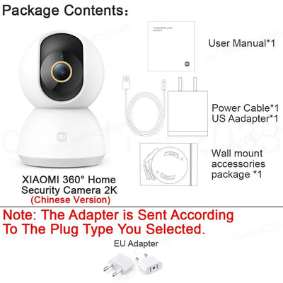 Xiaomi Home Security PTZ 2K Camera Color Night Vision AI Detection Hooks - stepyours.com