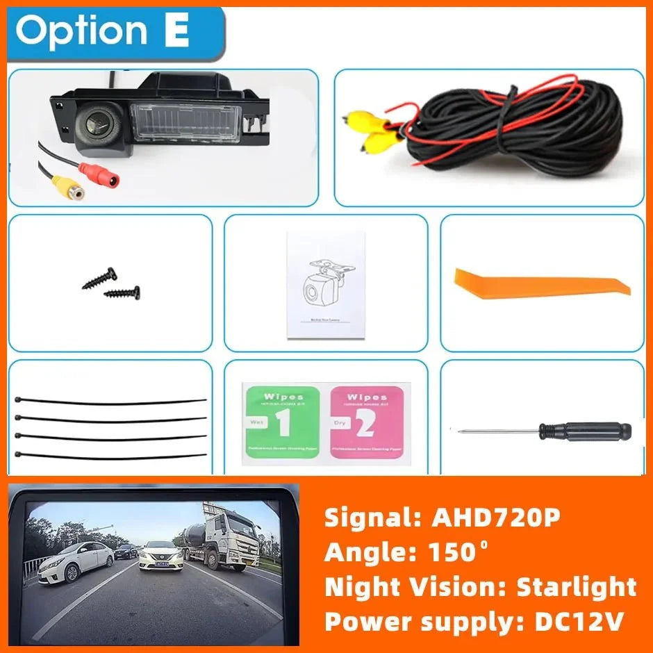 HD Rear View Backup Camera with License Plate Light for Buick Regal Excelle GT Opel Astra Fiat - stepyours.com