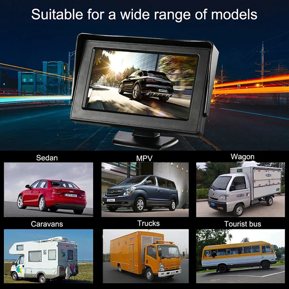 4.3 Inch Rear View Camera Monitor for Car Parking and Reversing System - stepyours.com