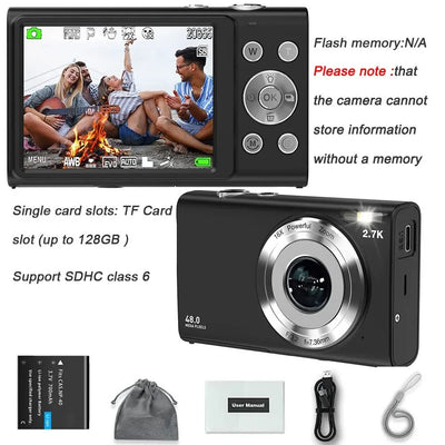 4K Autofocus Vlogging Camera 42MP With Two Point Eight Inch Screen Camcorder - stepyours.com