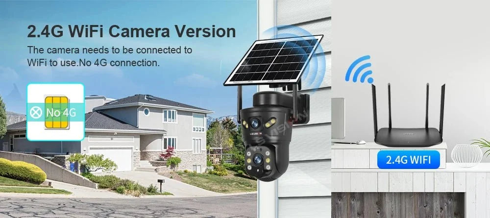 LS VISION 4G WiFi Outdoor Solar Camera - 8MP Dual Lens Night Vision Waterproof - stepyours.com