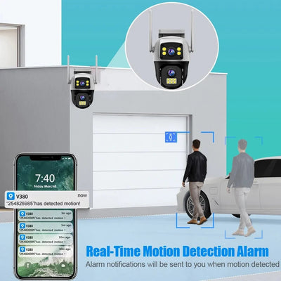 8MP 4G Dual Lens Outdoor Surveillance Camera - With PTZ And Dual Screen - stepyours.com