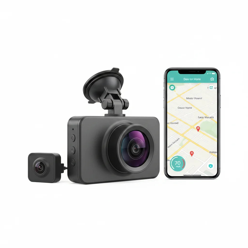 Kocam UHD 4K Dash Cam Dual Lens Front And Rear WiFi GPS 24H Parking Monitor - stepyours.com