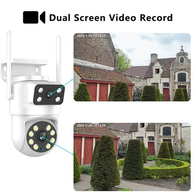 Tuya Dual Lens PTZ WiFi Camera Outdoor - 4K 8MP AI Auto Tracking Hooks - stepyours.com
