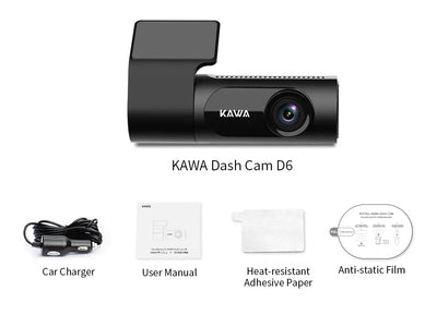 1440P KAWA D6 Car Dash Cam With WiFi App Voice Control WDR Night Vision - stepyours.com