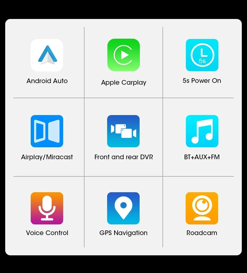 11.26 Inch 4K Dual Lens Dash Cam With Wireless CarPlay Android Auto GPS WiFi - stepyours.com