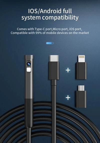 INSKAM WiFi Endoscope Camera Dual Lens Borescope Waterproof For Car Plumbing - stepyours.com