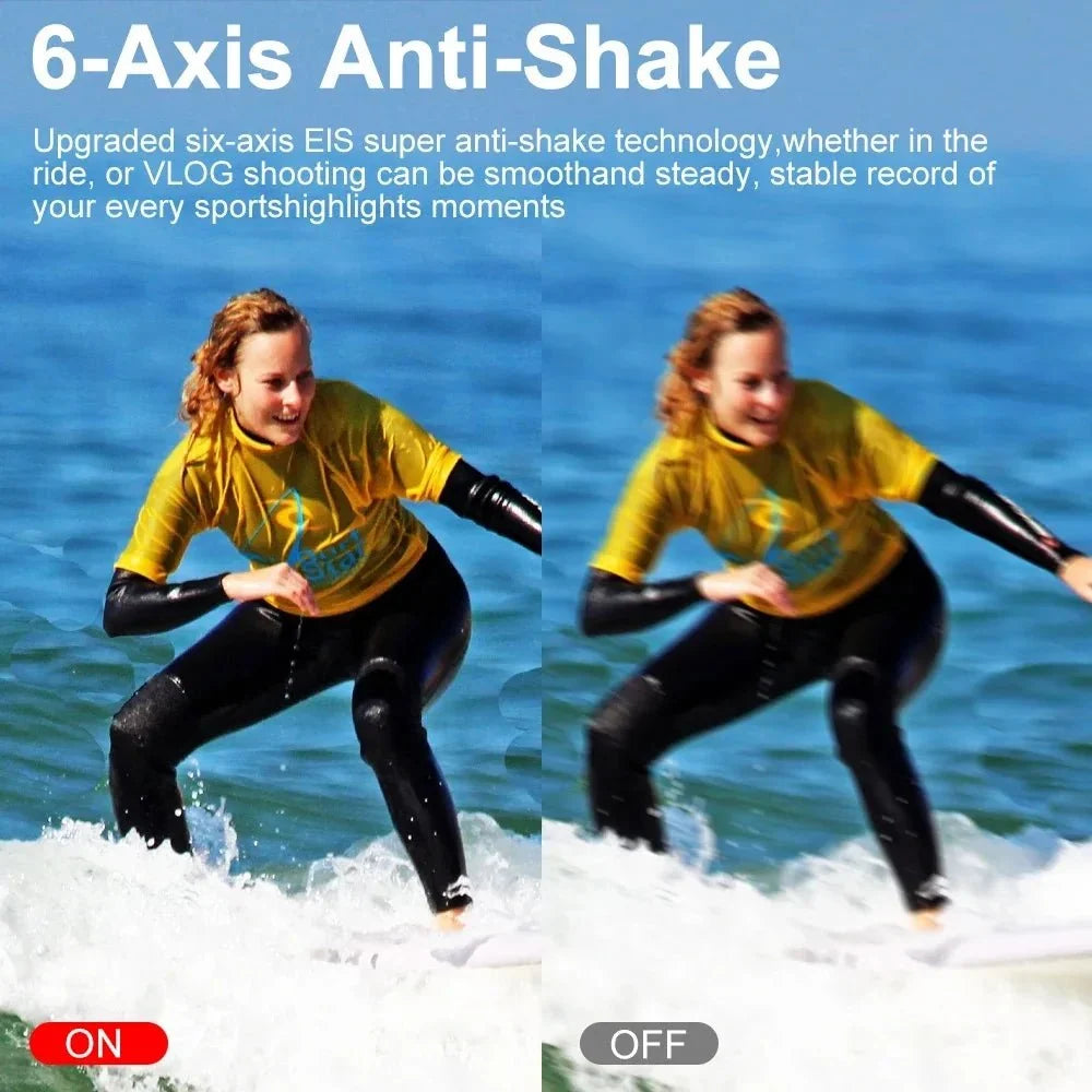 HUAFANT M4R Action Camera 5K 4K60FPS Waterproof 30m IPS Touch LCD 5X Zoom - stepyours.com