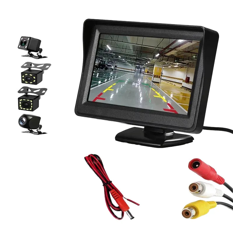 4.3 Inch Rotatable Rear View Camera For Car Reversing With 170 Degree Angle - stepyours.com