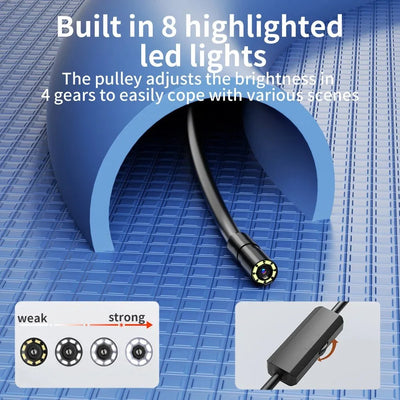 Industrial Endoscope Camera 960P Borescope For iOS Android With 8 LED Lights - stepyours.com