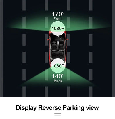 10 Inch Rearview Mirror Dash Cam Front And Rear 1080P Dual Recorder Night Vision - stepyours.com