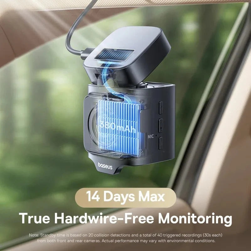 Baseus VD1 Pro 4K Dash Cam With Sony Sensor ADAS GPS WiFi6 STARVIS Night Vision - stepyours.com