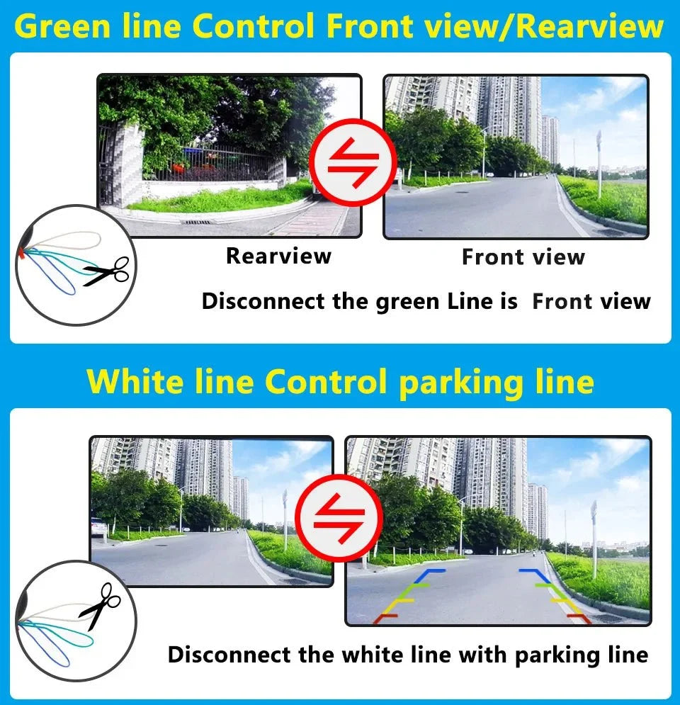 Smartour 4K CCD Fisheye Car Rear View Camera Night Vision With Parking Line - stepyours.com