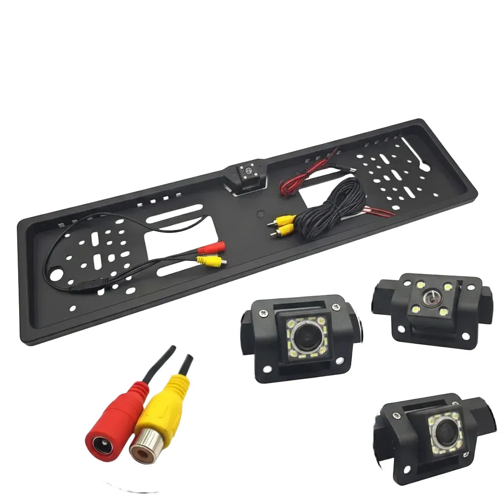 4 8 12 LED European License Plate Rearview Camera Frame Night Vision For Truck - stepyours.com
