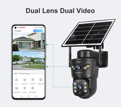 LS VISION 4G WiFi Outdoor Solar Camera - 8MP Dual Lens Night Vision Waterproof - stepyours.com