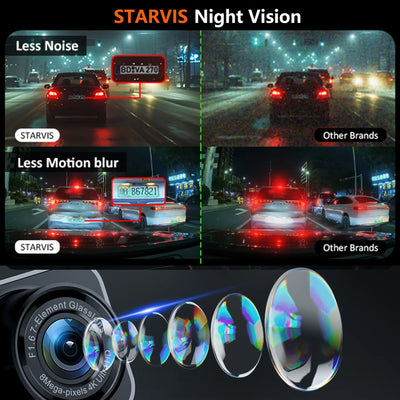 4K Dash Cam For Cars Front And Rear With WiFi Parking Mode Recorder - stepyours.com