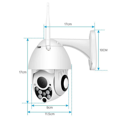 Abuntu YCC365 PTZ WiFi Outdoor Camera 1080P 4X Zoom With Smart Tracking - stepyours.com