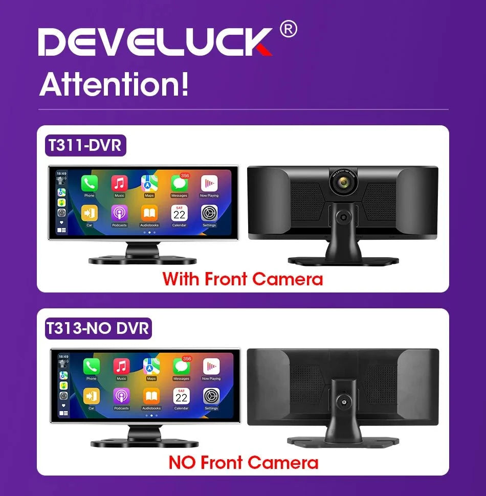 11.26 Inch 4K Dual Lens Dash Cam With Wireless CarPlay Android Auto GPS WiFi - stepyours.com