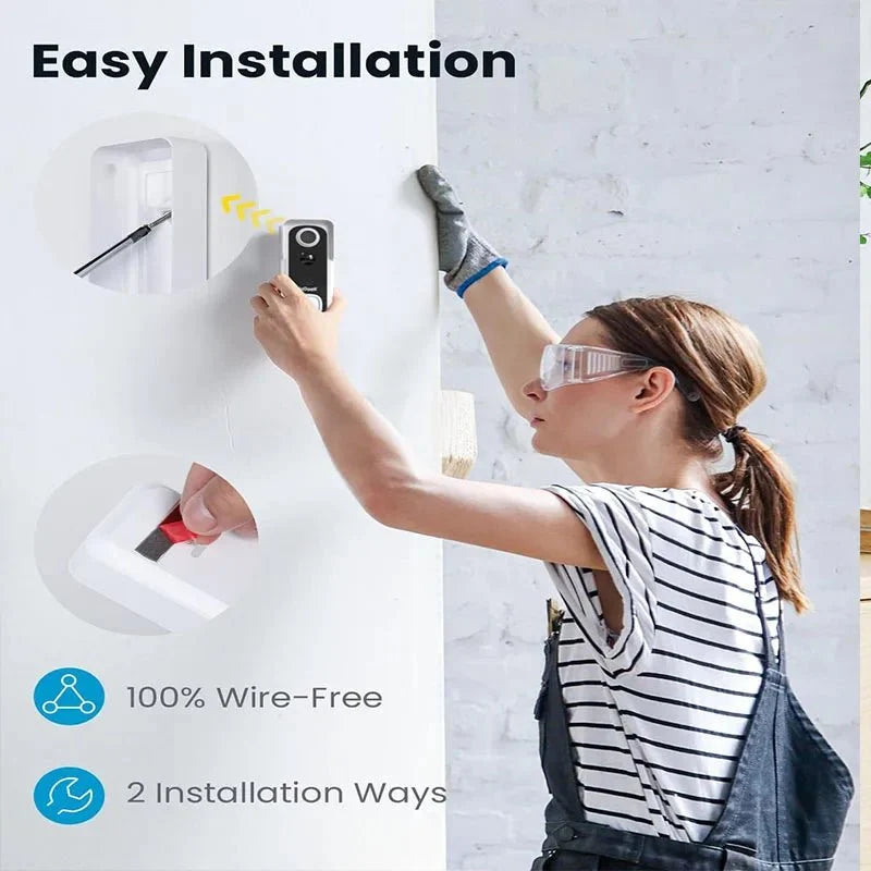 IeGeek Never Miss A Visitor Wireless Doorbell 2K HD Camera - stepyours.com