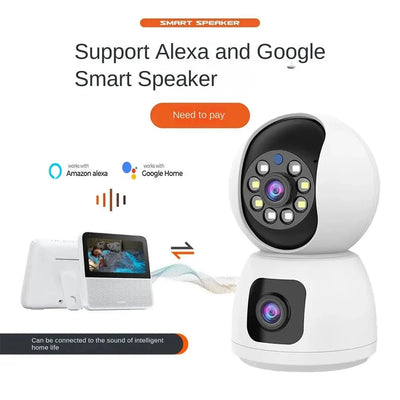 8MP Dual Lens 5G WiFi Camera Tuya Smart PTZ Indoor Outdoor Security AutoTracking - stepyours.com