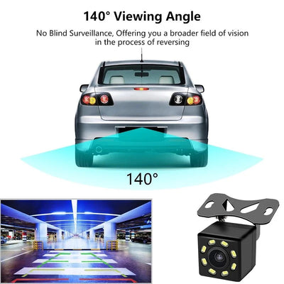 Car Rear View Camera With 4 8 12 LED Night Vision Display For Parking Reversing - stepyours.com
