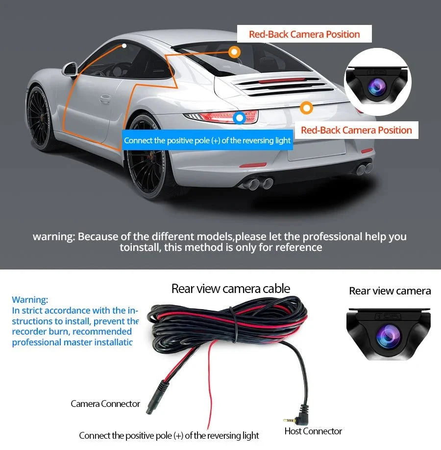 ACCEO 4K WIFI Dash Cam 12 Inch Rearview Mirror Car DVR Recorder - stepyours.com