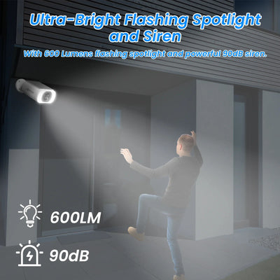 ANRAN Wireless Battery Solar Security Camera Floodlight Color Night Vision - stepyours.com