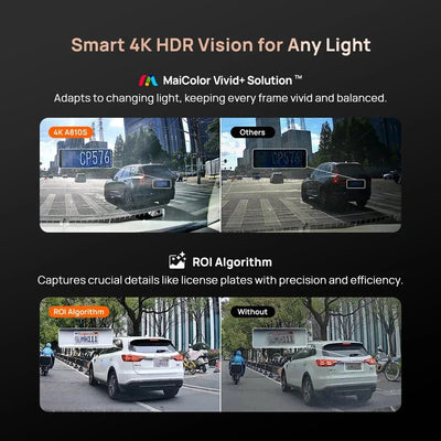 70mai Ultra HD 4K Dash Cam A810 A810S With Built In GPS ADAS 150 Degree FOV - stepyours.com