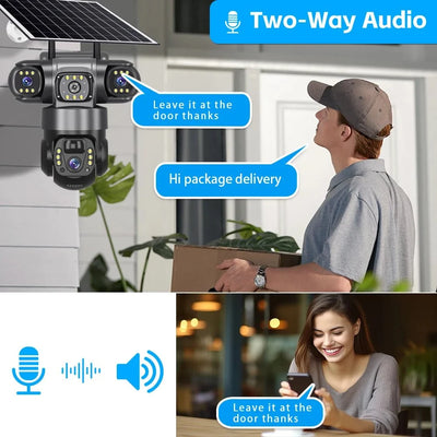 Solar Powered 4G Outdoor Security Camera With PIR Human Detection Night Vision - stepyours.com