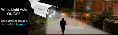 Keview PoE IP Camera - 8MP 4K Outdoor Security Bullet H265 IP66 Weatherproof - stepyours.com