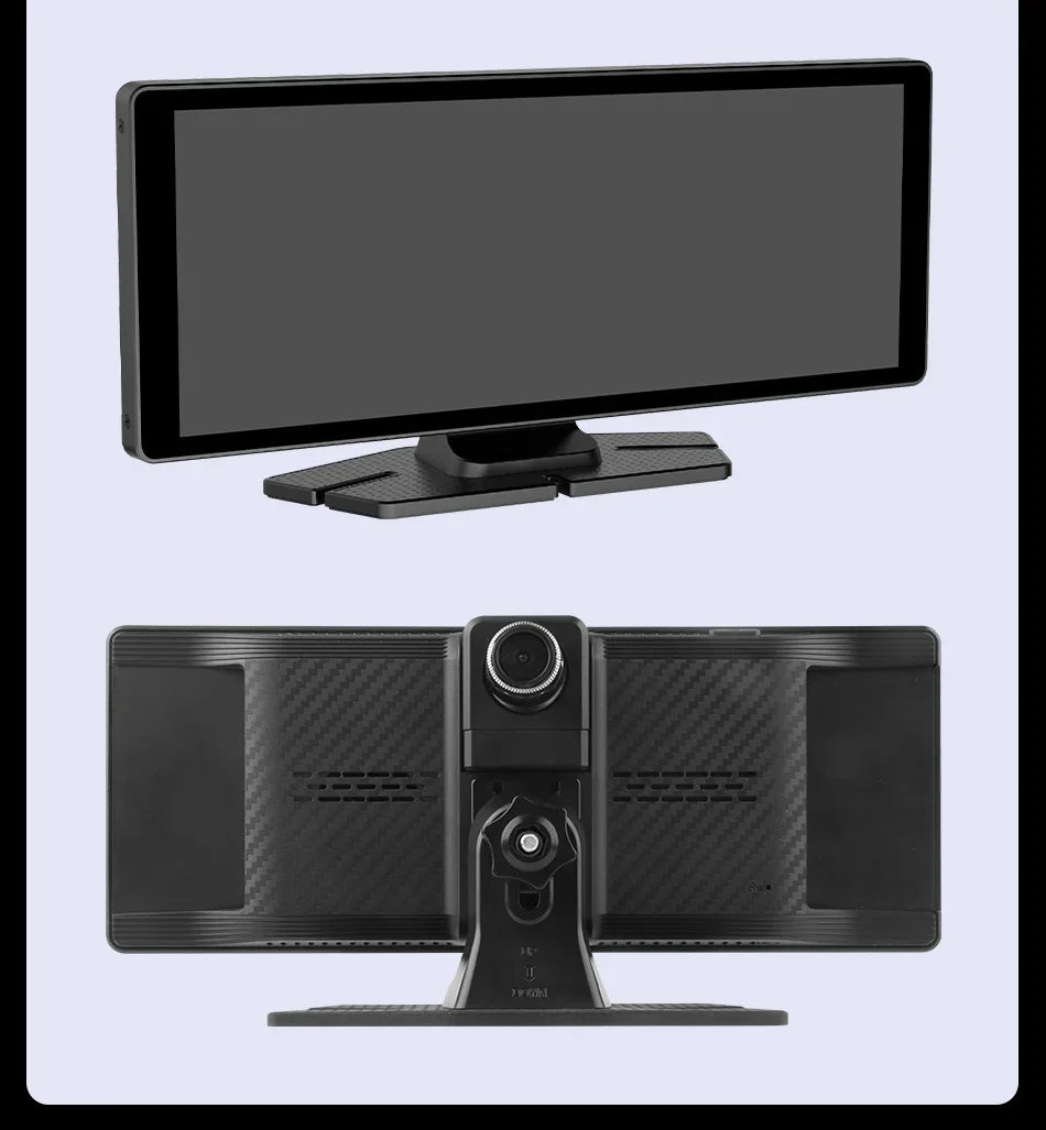 4K Dash Cam CarPlay Android Auto 350 Degree Rotating Lens GPS Bluetooth 7 Inch - stepyours.com