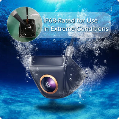 170 Degree Fisheye Rear View Camera Golden Lens Night Vision For Parking Safety - stepyours.com