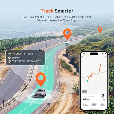 70mai Dash Cam 4K A800SE Dual Channel 24H Parking HDR WiFi 6 Voice Control - stepyours.com