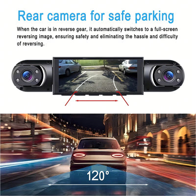 4 Channel Dash Cam With Front And Rear Night Vision Quad Vehicle DVR - stepyours.com