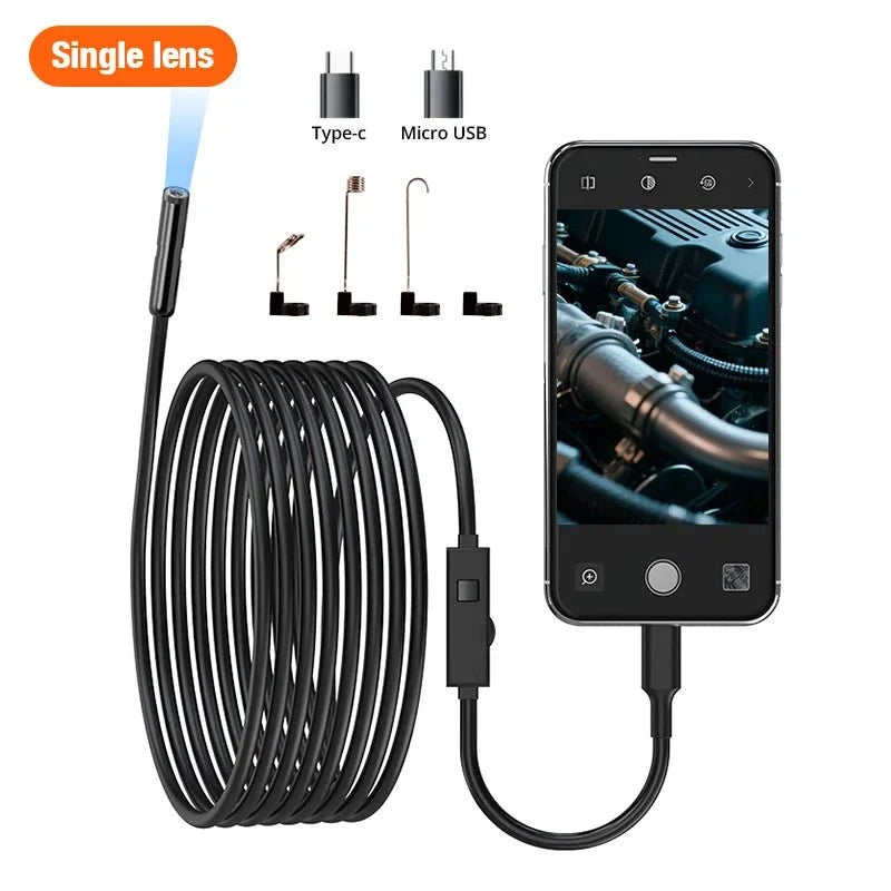 KERUI Endoscope Camera Dual Lens TypeC LED IP67 Waterproof iPhone iPad Android - stepyours.com
