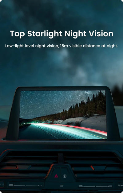 170 Degree Fisheye Rear View Camera Golden Lens Night Vision For Parking Safety - stepyours.com