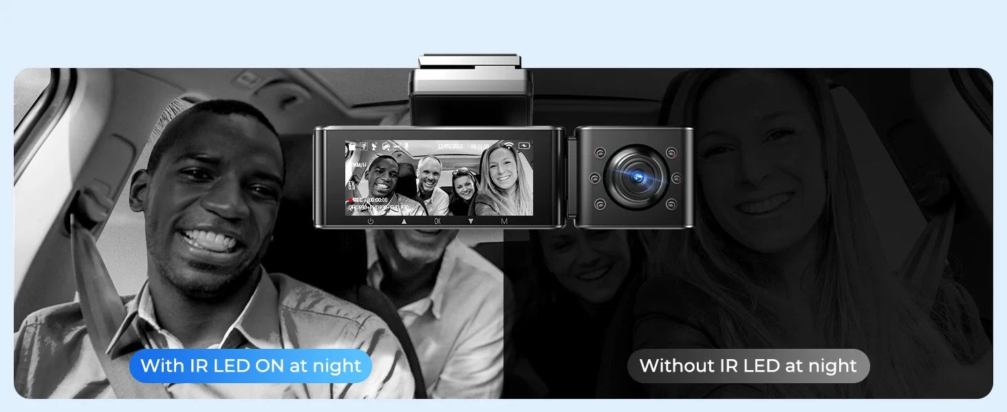 AZDOME M550 Pro Dash Cam IR Night Vision 4K Plus 2.5K 5.8Ghz WiFi GPS Screen - stepyours.com