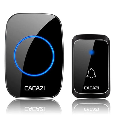 CACAZI A06 Wireless Doorbell 300M Range 36 Chimes Waterproof - stepyours.com