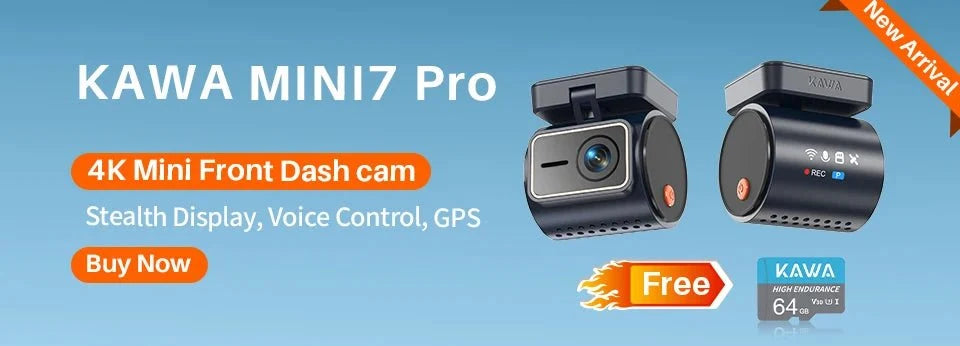 Kawa 2K Dash Cam Mini 3 for Cars Night Vision WiFi App - stepyours.com