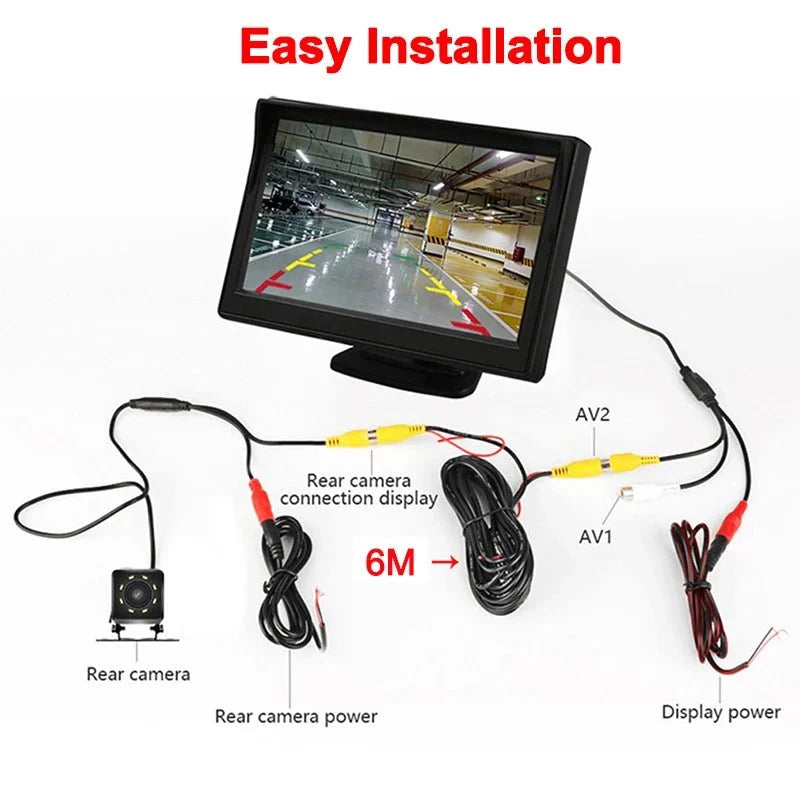 4.3 Inch Rear View Camera Monitor for Car Parking and Reversing System - stepyours.com