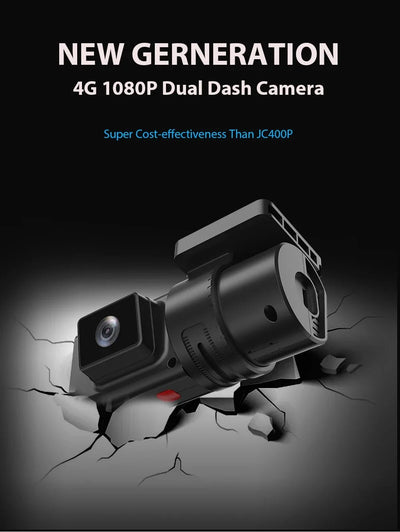 Jimi JC181 Mini 4G Dash Cam Dual Lens Live Stream GPS Tracking WiFi Hotspot - stepyours.com
