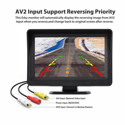 4.3 Inch Rear View Camera Monitor for Car Parking and Reversing System - stepyours.com