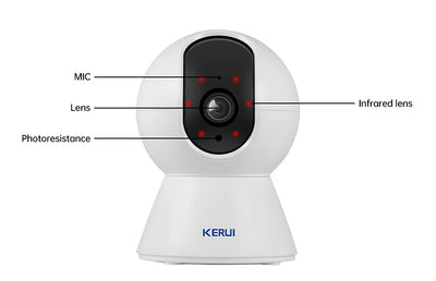 KERUI K259 5MP WiFi Indoor IP Camera With Tuya Smart App AI Tracking - stepyours.com