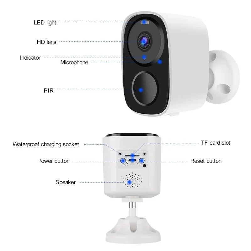 Vstarcam CB54 TZ 2K Solar Wireless Battery Security Camera With PIR Motion Alarm - stepyours.com