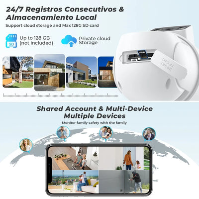 BESDER O-Kam Pro - Dual Screen 4K Outdoor PTZ WiFi Camera With Human Detection by stepyours.com