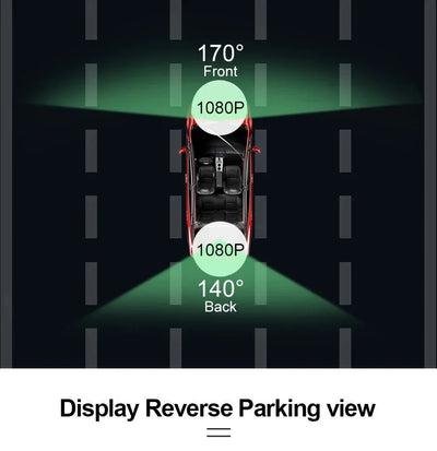 10 Inch Car DVR Touch Screen Dual 1080P Front And Rear Rearview Mirror Camera - stepyours.com