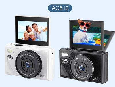 Ourlife AC600 4K Camera 64MP Autofocus 18x Zoom Flip Screen YouTube - stepyours.com